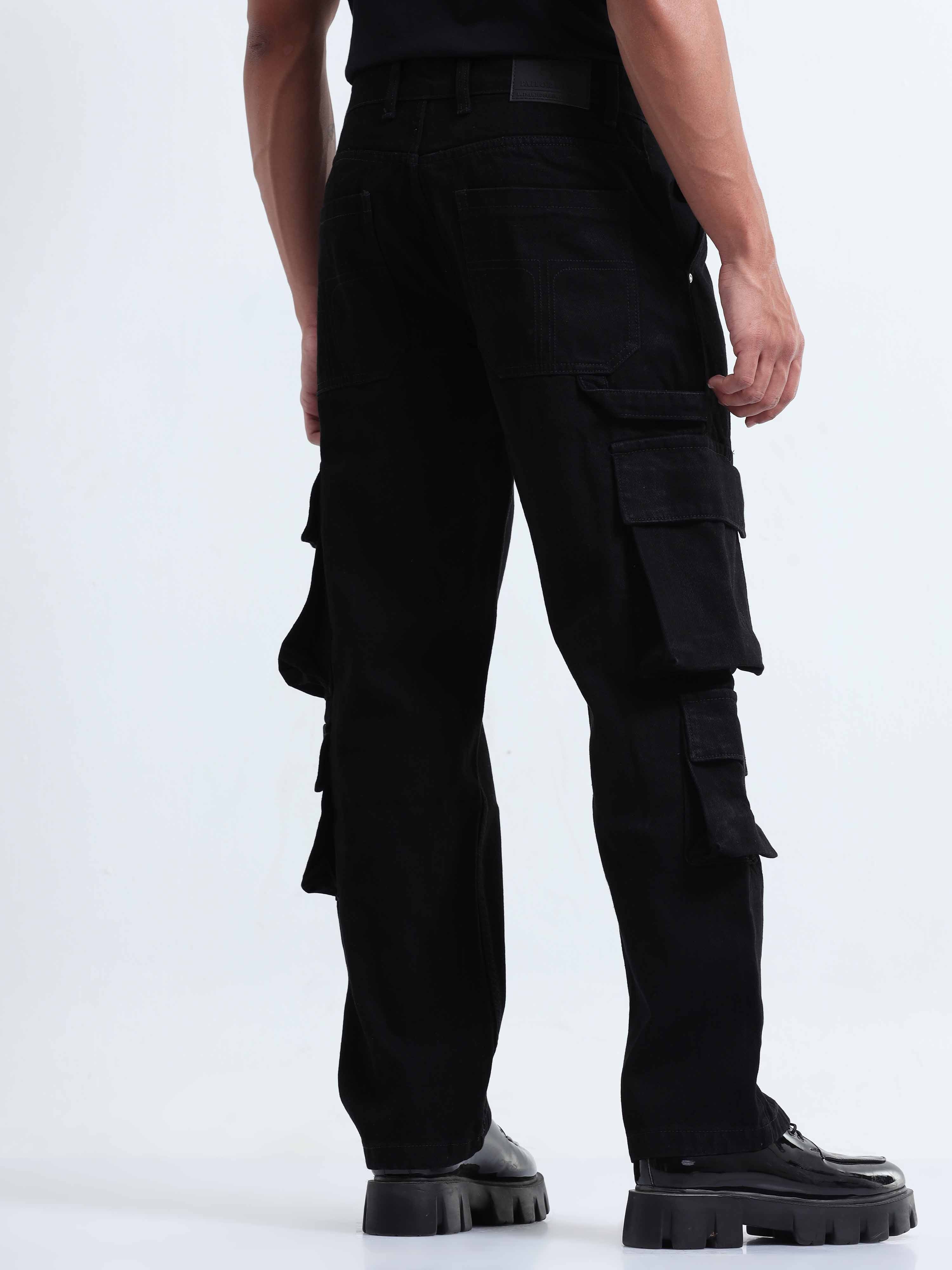 Men's Loose Fit Multiple Pocket Blue Cargo Denim Jeans - Peplos Jeans –  Peplos Jeans